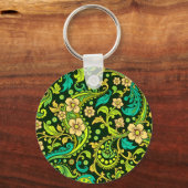 Porte-clés Motif Green Paisley (Verso)