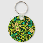 Porte-clés Motif Green Paisley (Verso)