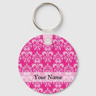 Porte-clés Motif humide rose chaud
