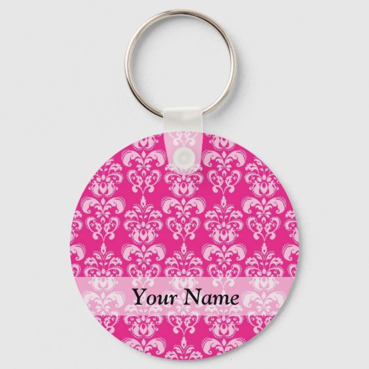 Porte-clés Motif humide rose chaud (Recto)