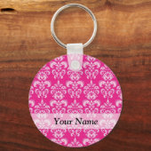 Porte-clés Motif humide rose chaud (Recto)