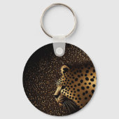 Porte-clés Motif Jaguar Doré (Verso)