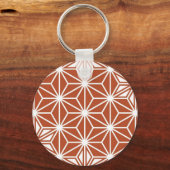 Porte-clés Motif japonais Asanoha - terre cuite (Recto)