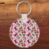 Porte-clés Motif joli papillon Cerise, Fruit Kawaii brillant (Recto)