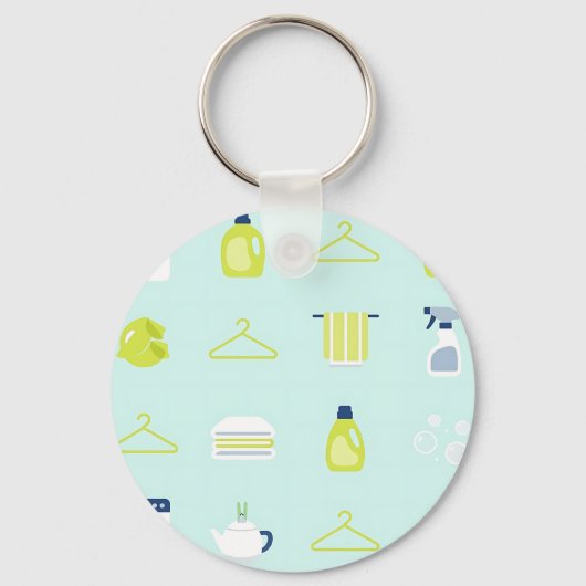 Porte-clés Motif Jour de Lessive Frais (Recto)