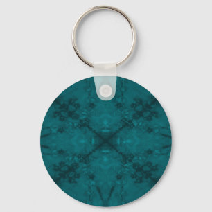 Porte-clés Motif kaléidoscope étoile verte