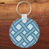 Porte-clés Motif Lignes Bleues (Verso)