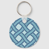 Porte-clés Motif Lignes Bleues (Verso)