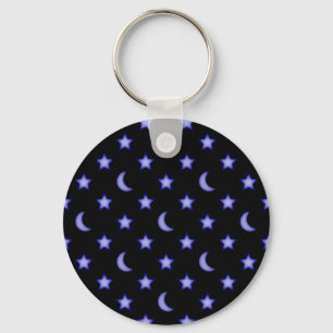 Porte-clés Motif Lunes et étoiles