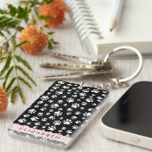 Porte-clés Motif mâle, Patrouilles de chien, Noir et Blanc, V (Devant droit)