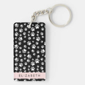 Porte-clés Motif mâle, Patrouilles de chien, Noir et Blanc, V (Dos)