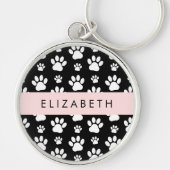 Porte-clés Motif mâle, Patrouilles de chien, Noir et Blanc, V (Devant)