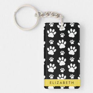 Porte-clés Motif mâle, Patrouilles de chien, Noir et Blanc, V