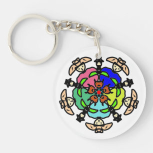 Porte-clés Motif mandala floral sans couture