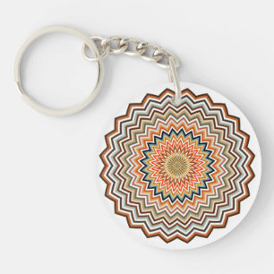Porte-clés Motif Mandala Zigzag