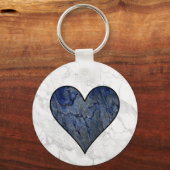 Porte-clés Motif marbré en pierre bleue (Recto)
