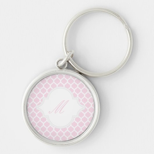 Porte-clés Motif marocain rose avec Porte - clés Monogrammes (Devant)