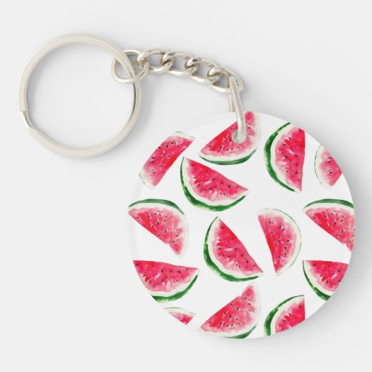 Porte-clés Motif mignon d'ananas et de pastèque (Devant)