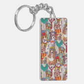 Porte-clés Motif mignon de mode de chiot (Devant gauche)