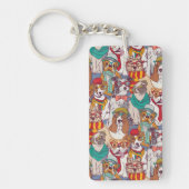 Porte-clés Motif mignon de mode de chiot (Devant)