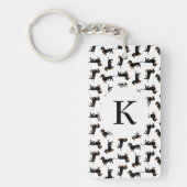 Porte-clés Motif mignon de teckel (Devant)