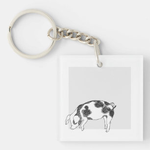 Porte-clés Motif minimaliste de Cottagecore vintage représent