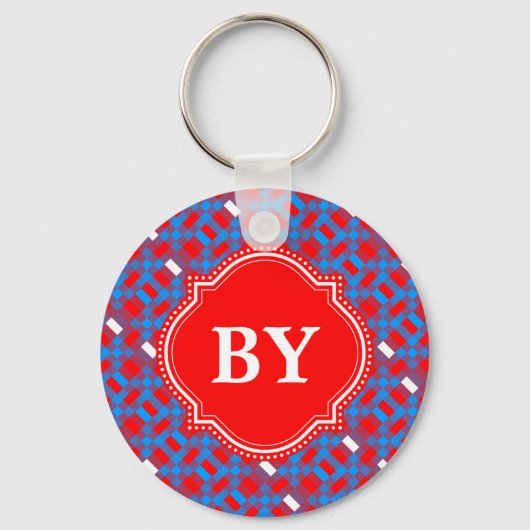 Porte-clés Motif moderne bleu blanc frais Bavière (Recto)