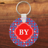 Porte-clés Motif moderne bleu blanc frais Bavière (Recto)