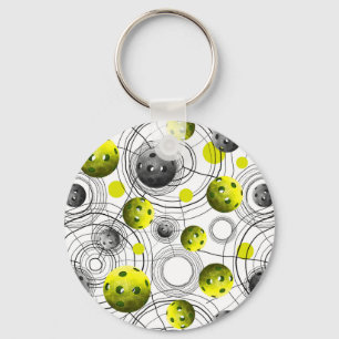 Porte-clés Motif moderne de basket-ball vert