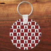 Porte-clés Motif moderne Red Buffalo Plaid Christmas Tree (Recto)
