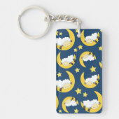 Porte-clés Motif mouton, Mouton couché, Lune, Étoiles (Devant)