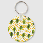 Porte-clés Motif Naïve Green Black Tree (Verso)