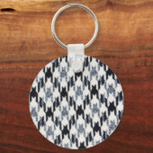 Porte-clés Motif noir et blanc Houndstooth (Recto)