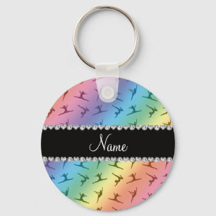 Porte-clés Motif nommé personnalisé de gymnastique