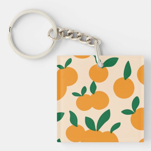 Porte-clés Motif Oranges De Fruits Citriques De Style Moderne (Devant)