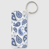 Porte-clés Motif Paisley Bleu (Verso)