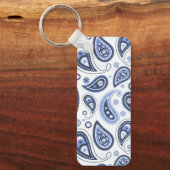 Porte-clés Motif Paisley Bleu (Recto)