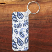 Porte-clés Motif Paisley Bleu (Verso)