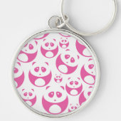 Porte-clés Motif Panda rose et blanc Kawaii Baby (Devant)