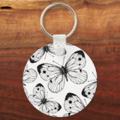 Porte-clés Motif papillon de choux (Recto)