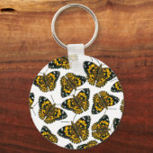 Porte-clés Motif papillon de femme peinte (Recto)