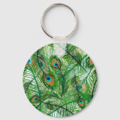 Porte-clés Motif Peacock plumes (Recto)