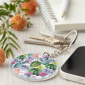 Porte-clés Motif peint à la main de cactus d'aquarelle (Devant droit)