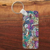 Porte-clés Motif Peint À La Main Et Numériquement Art 8 (Recto)