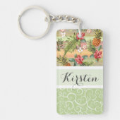 Porte-clés Motif personnalisé de fleur de fruit d'ananas trop (Devant)