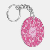 Porte-clés Motif Pierre Rose- (Devant gauche)
