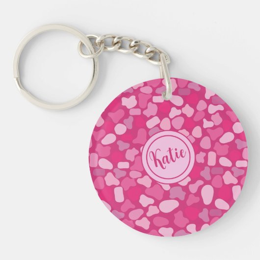 Porte-clés Motif Pierre Rose- (Devant)