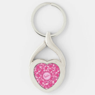 Porte-clés Motif Pierre Rose-