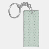 Porte-clés Motif Pois vert dainty sur un vert plus clair (Devant gauche)