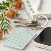 Porte-clés Motif Pois vert dainty sur un vert plus clair (Devant droit)